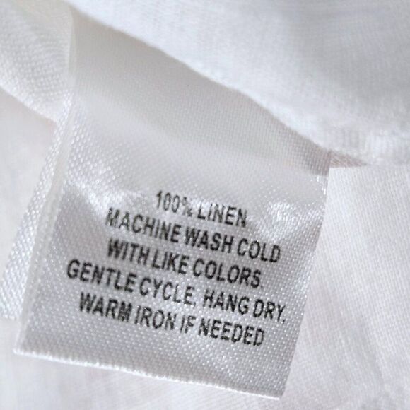 NWT UNTUCKit VITORIA 100% LINEN RELAXED FIT WHITE BUTTON FRONT SHIRT SIZE 18 - Picture 7 of 10